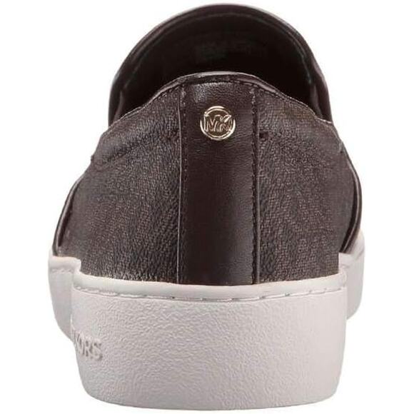 NWT Michael Kors Women's Keaton Slip-on Brown Mini MK Logo Coated-Size 8 - Picture 5 of 5